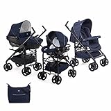 Chicco Trio Sprint Carrito de Bebé 3 Piezas con Sistema de Viaje Modular  Apto de 0 a 36 Meses, Sillita de Paseo con Capazo y Silla para Coche,  Ligera, Plegable y Compacta